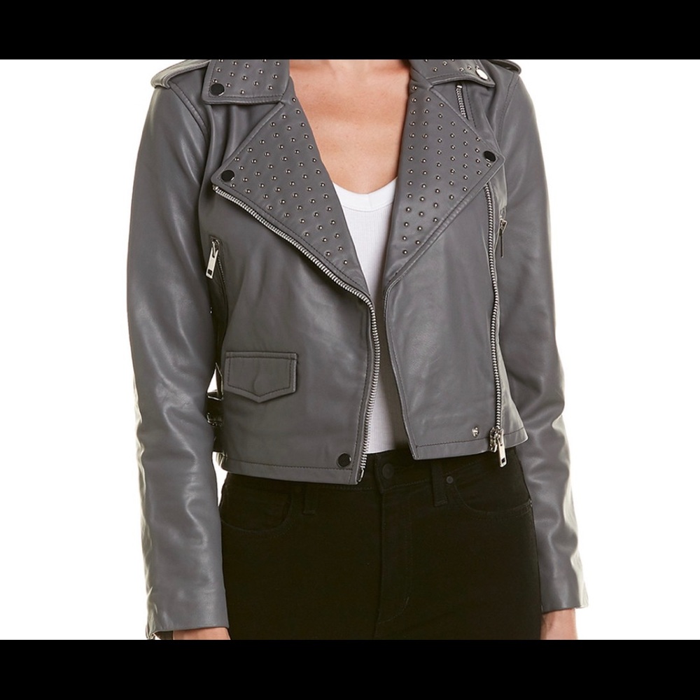 Walter Baker Studded Leather Jacket - Picture 2 of 8